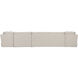 Fable Beige Slipcover Dining Banquette, U-Shape
